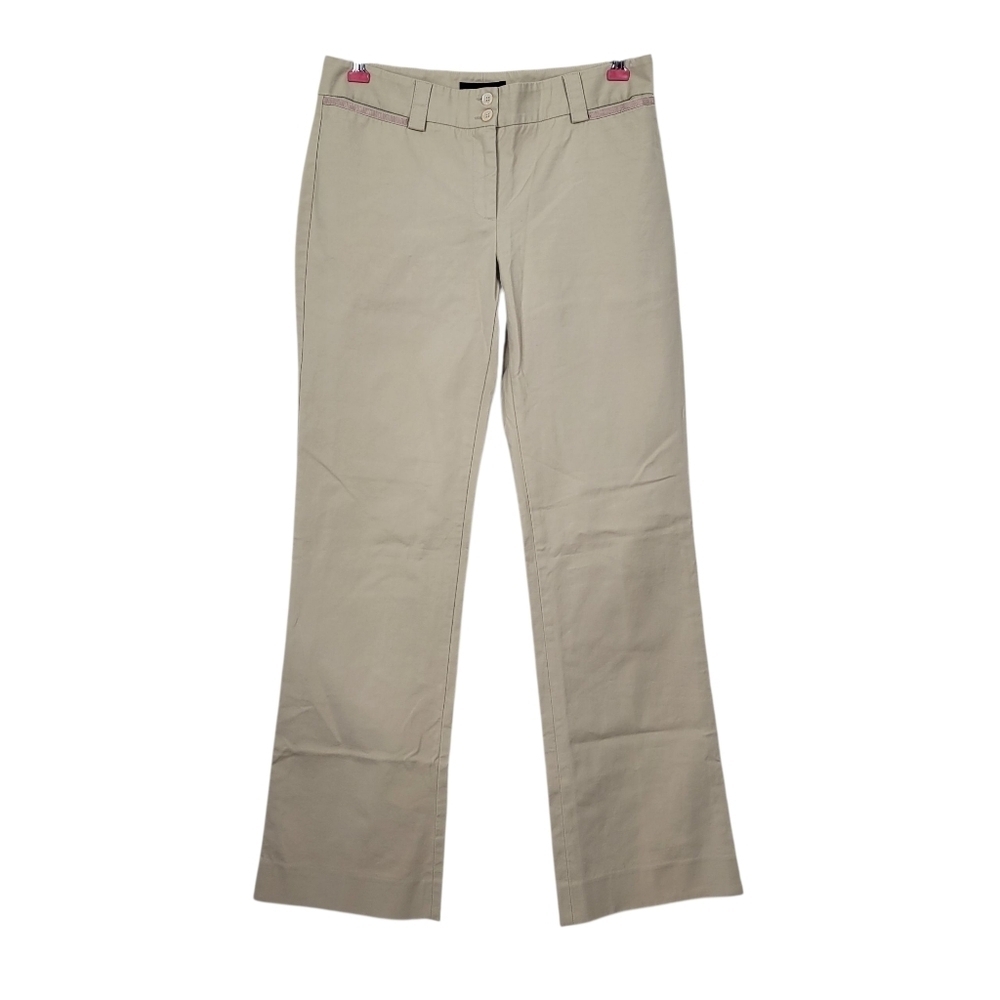 Piazza Sempione Khaki Pants Women Size US 8 IT 44 30X32.5 Belt Loops Pockets